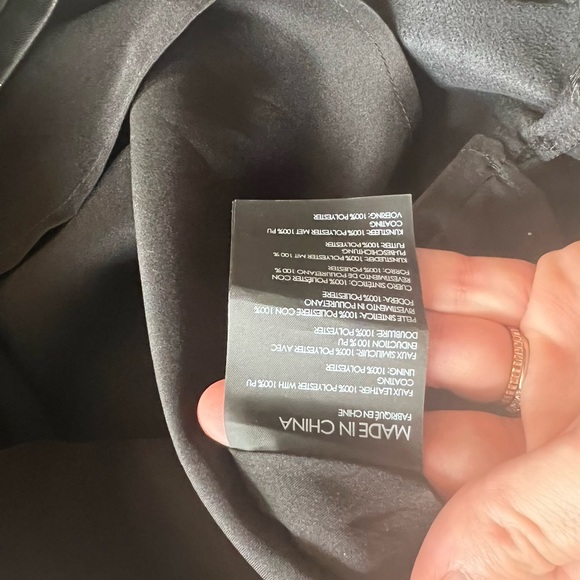 NWT Club Monaco Black Faux Leather skirt size 8 - Picture 6 of 6